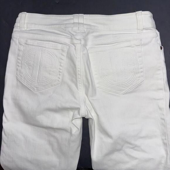 Lilly Pulitzer Palm Beach Fit Minimalist White Capri Pants Preppy Resort Wear 0 - Picture 11 of 13